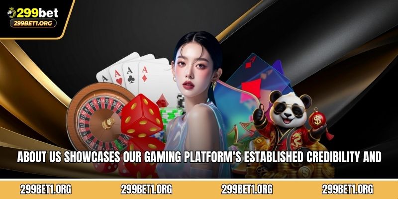 About us showcases our gaming platform's established credibility and professional background