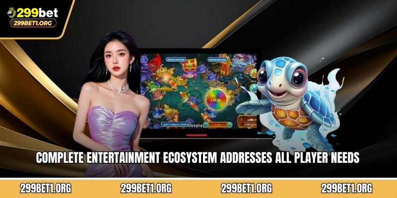 Complete entertainment ecosystem addresses all player needs