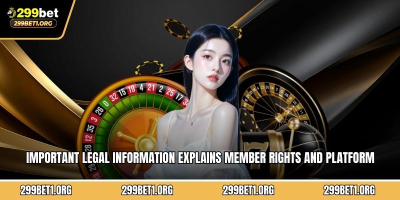 Important legal information explains member rights and platform responsibilities