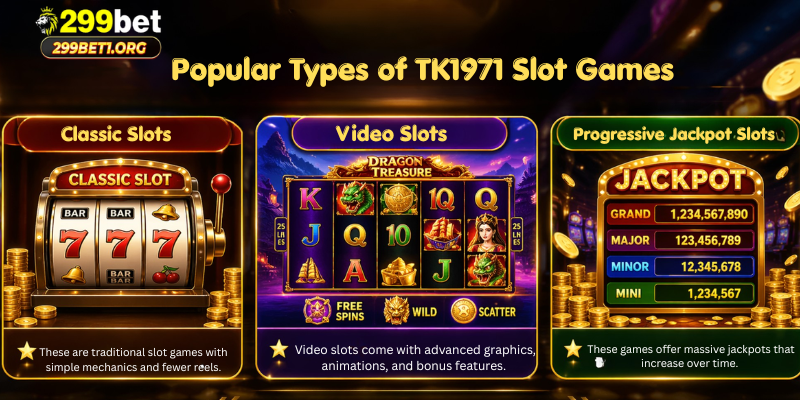 Popular Types of TK1971 Slot Games